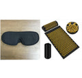 Coffret tapis d'acupression noir et or avec masque de sommeil